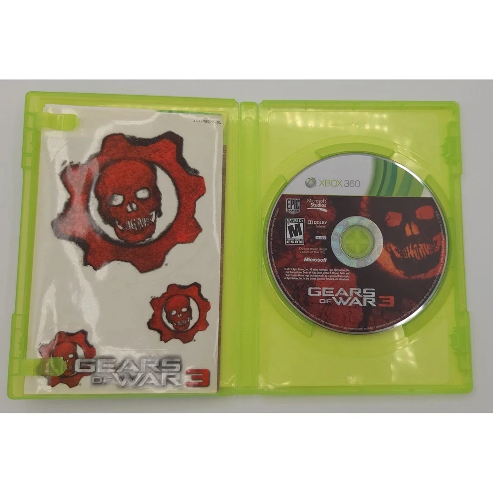 Gears of War 3 - Xbox 360 - Microsoft - CIB - with Manual and Stickers - TESTED